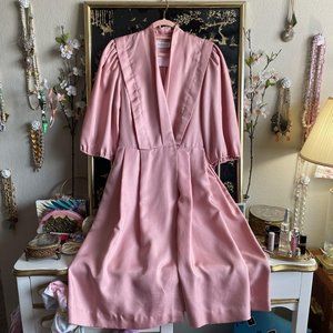 Vintage 80s Pink Mauve Princess Dress Size M/L